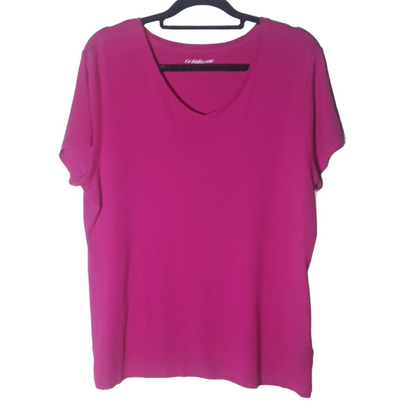 croft & barrow Tops - Croft & Barrow Pink Classic Tee Size XL Women's Scoop Neck Short Sleeve Shirt